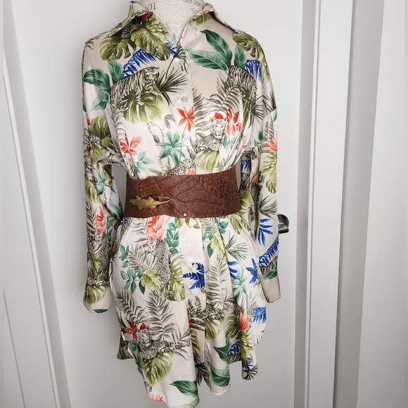 Zara Jungle Tunic Shirt Dress - Picture 5 of 12